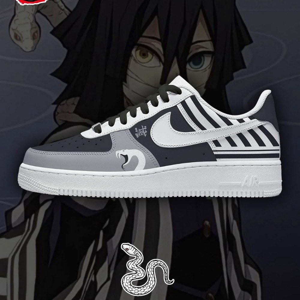 Obanai Iguro Demon Slayer Air Force 1 Shoes For Anime Fans