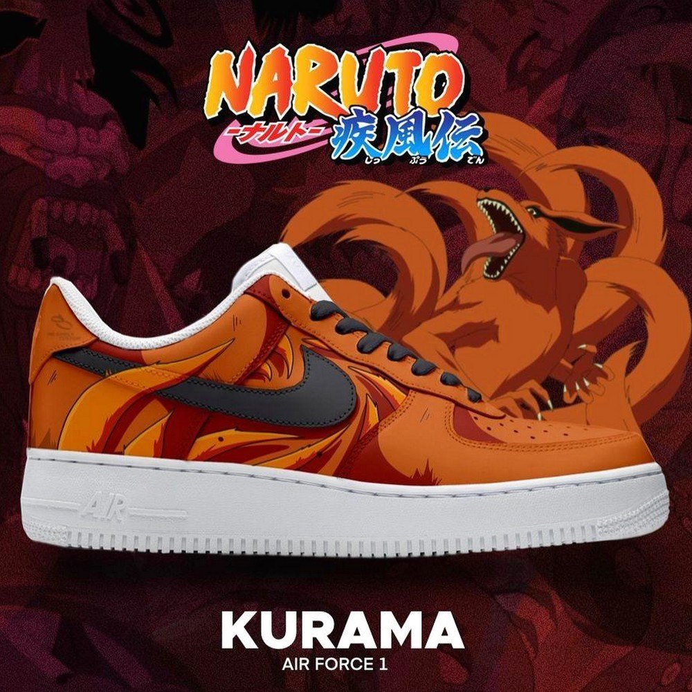 Kurama Naruto Air Force 1 Shoes For Anime Fans