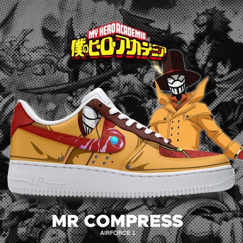 Mr. Compress My Hero Academia Air Force 1 Shoes For Anime Fans