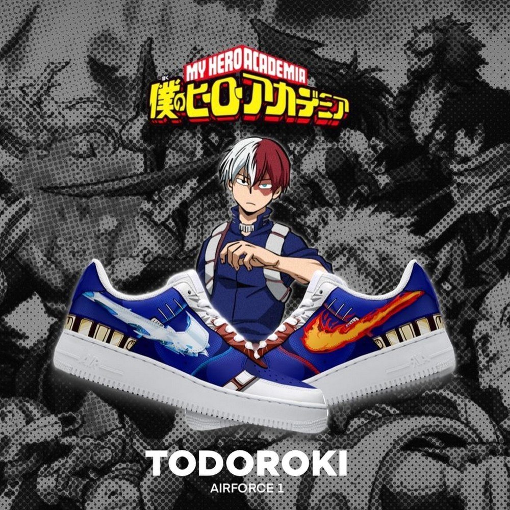 Todoroki My Hero Academia Air Force 1 Shoes For Anime Fans