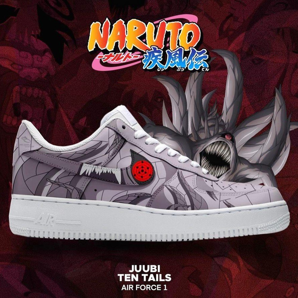 Juubi Ten Tails Naruto Air Force 1 Shoes For Anime Fans
