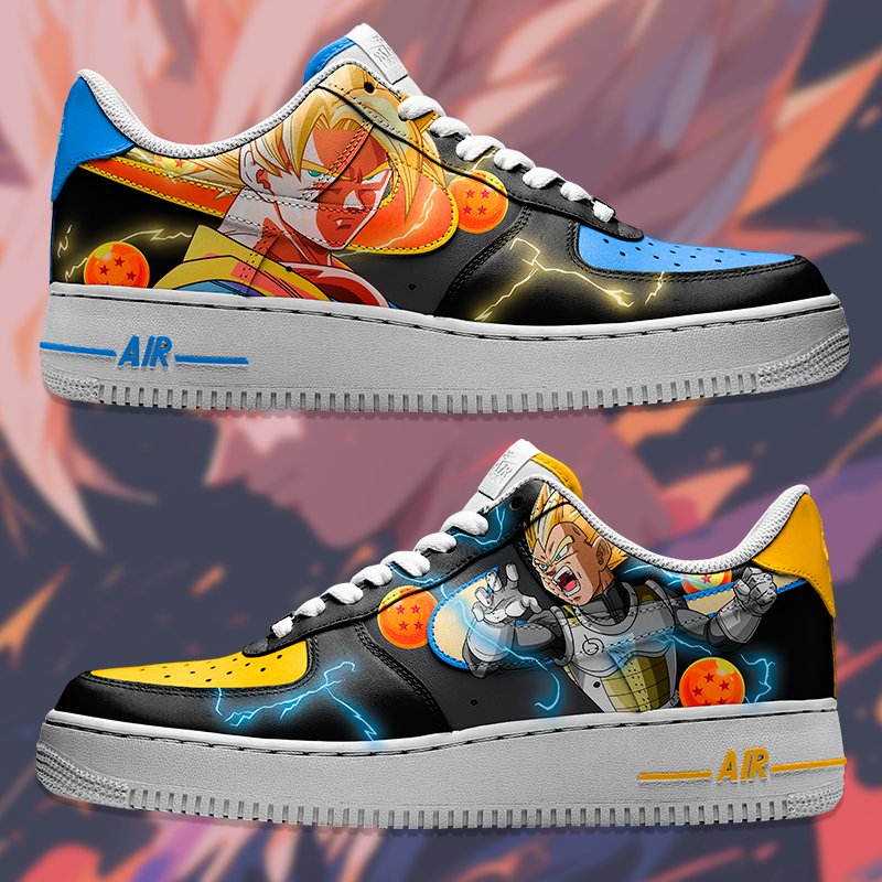 Goku X Vegetta Black Nike Logo Air Force 1 Shoes Sneakers Special Gift For Men And Women