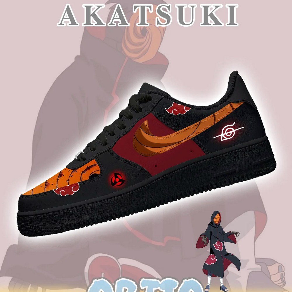 Obito Akatsuki Air Force 1 Shoes For Anime Fans