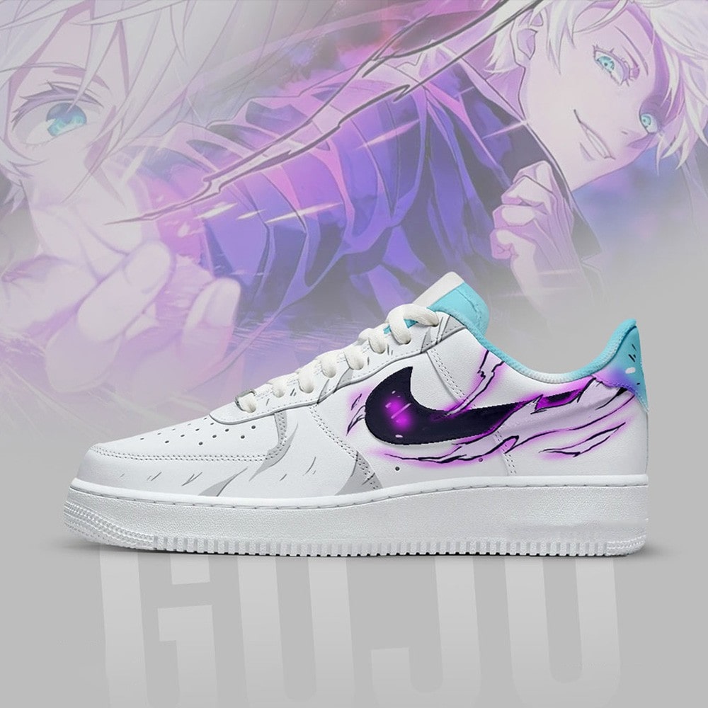 Gojo Satoru Jujutsu Kaisen Nike Air Force 1 Shoes For Anime Fans