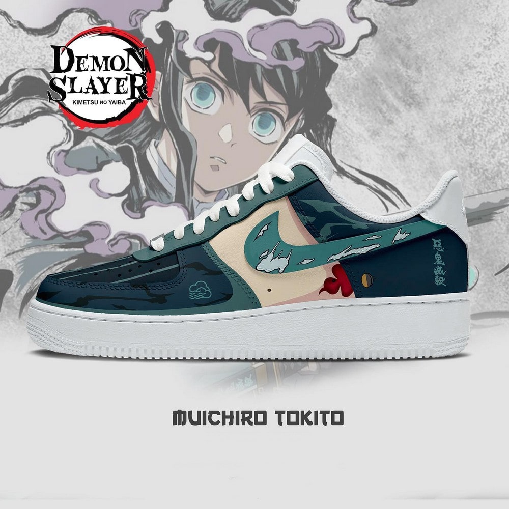 Muichiro Tokito Demon Slayer Nike Air Force 1 Shoes For Anime Fans
