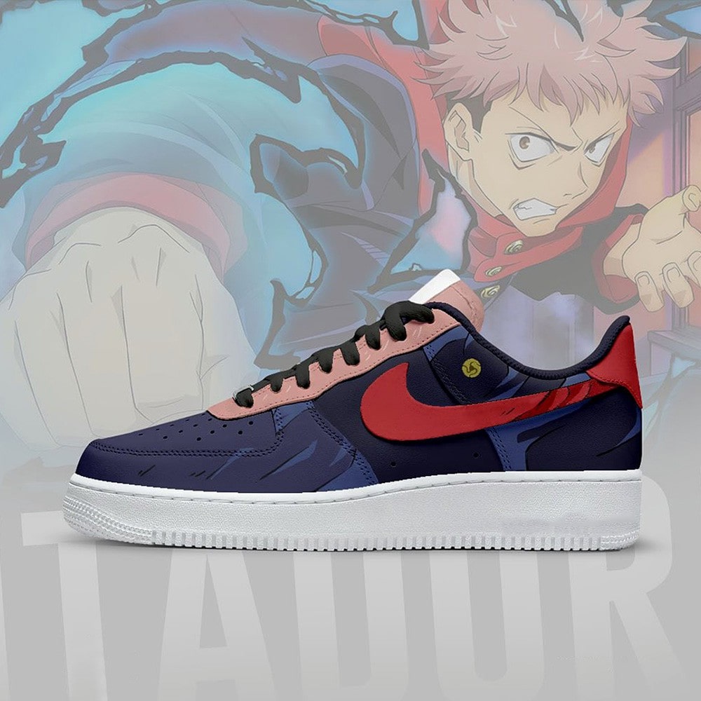 Itadori Jujutsu Kaisen Nike Air Force 1 Shoes For Anime Fans
