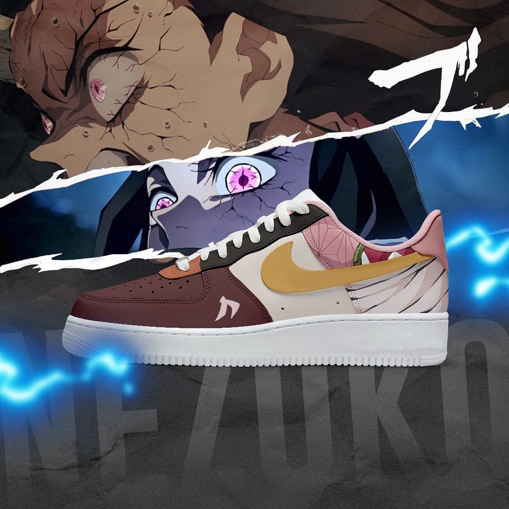 Nezuko Demon Slayer Nike Air Force 1 Shoes For Anime Fans