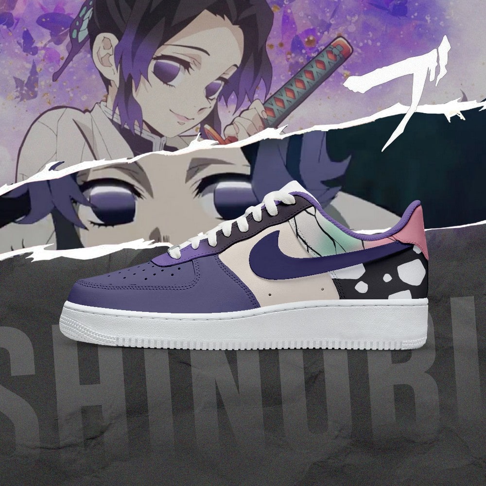 Shinobu Demon Slayer Nike Air Force 1 Shoes For Anime Fans