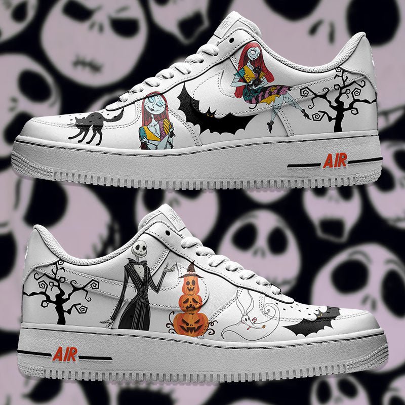 Jack X Sally Nike Logo Air Force 1 Shoes Sneakers Special Gift For Men And Women