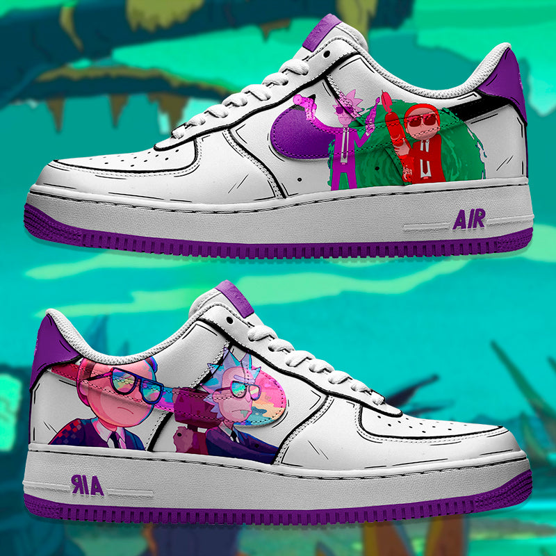 Rick & Morty Cartoon Nike Logo Air Force 1 Shoes Sneakers Special Gift For Men And Women