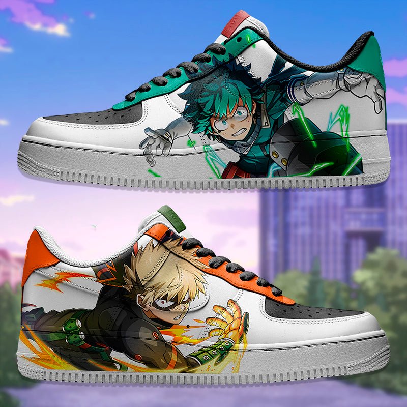 Deku & Bakugo Nike Logo Air Force 1 Shoes Sneakers Special Gift For Men And Women