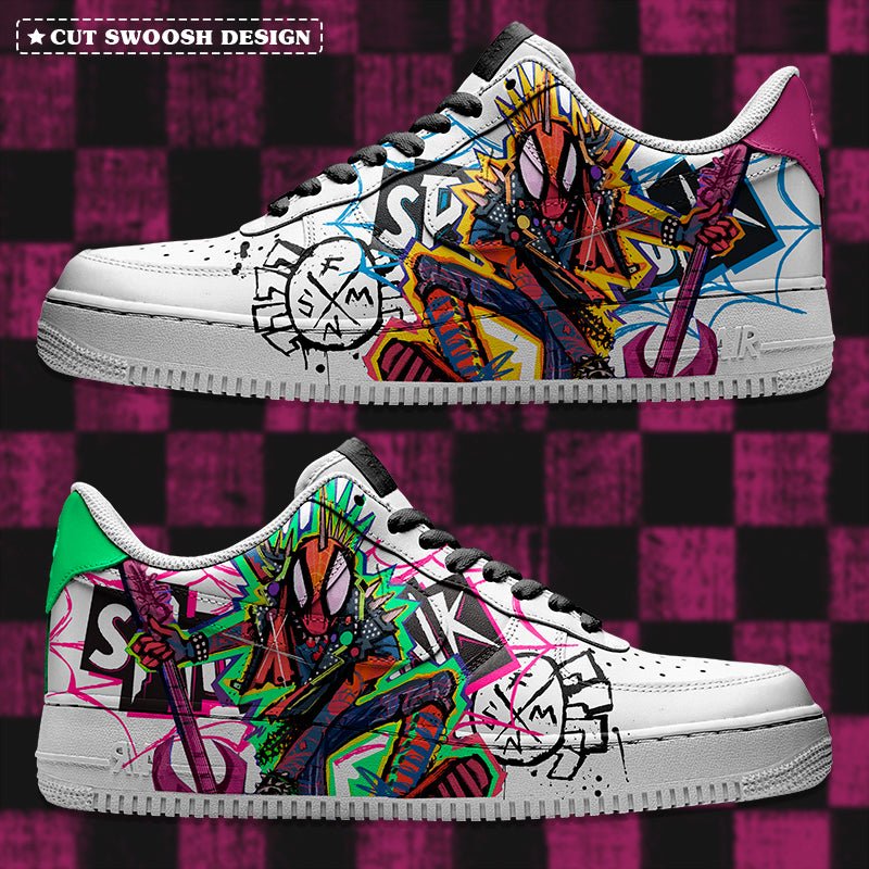 Spider Punk Nike Logo Air Force 1 Shoes Sneakers Special Gift For Men And Women
