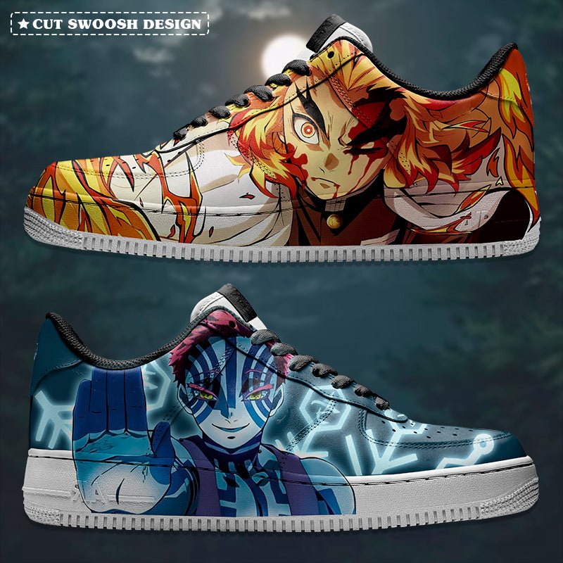 Rengoku & Akaza Nike Logo Air Force 1 Shoes Sneakers Special Gift For Men And Women