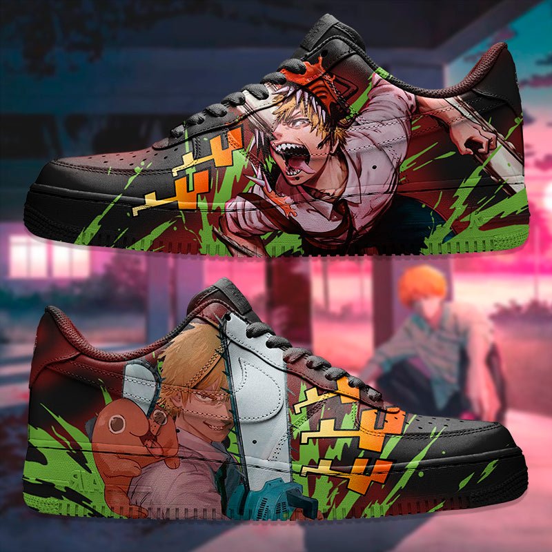 Chainsaw Man Nike Logo Air Force 1 Shoes Sneakers Special Gift For Men And Women