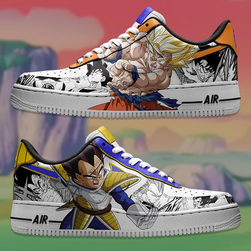 Goku & Vegeta Manga Nike Logo Air Force 1 Shoes Sneakers Special Gift For Men And Women