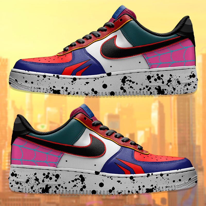 Spider Verse Collage Nike Logo Air Force 1 Shoes Sneakers Special Gift For Men And Women