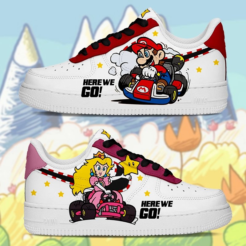 Super Mario Kart Nike Logo Air Force 1 Shoes Sneakers Special Gift For Men And Women