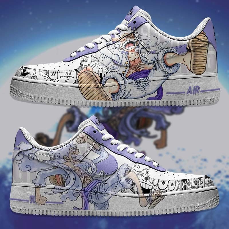Luffy Nika Gear 5 Nike Logo Air Force 1 Shoes Sneakers Special Gift For Men And Women