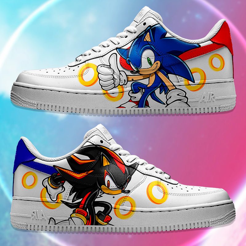 Sonic & Shadow Nike Logo Air Force 1 Shoes Sneakers Special Gift For Men And Women
