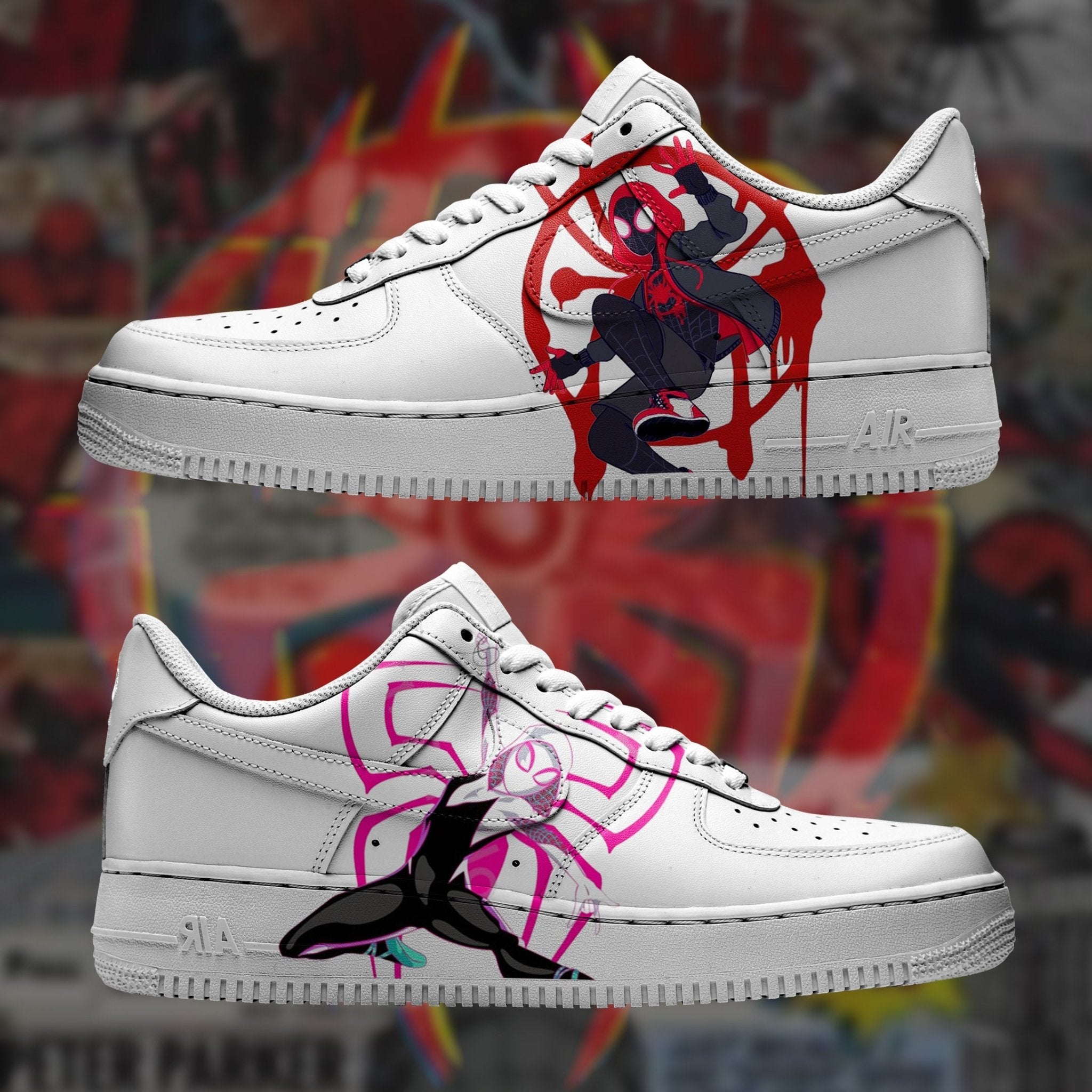 Miles & Gwen Nike Logo Air Force 1 Shoes Sneakers Special Gift For Men And Women