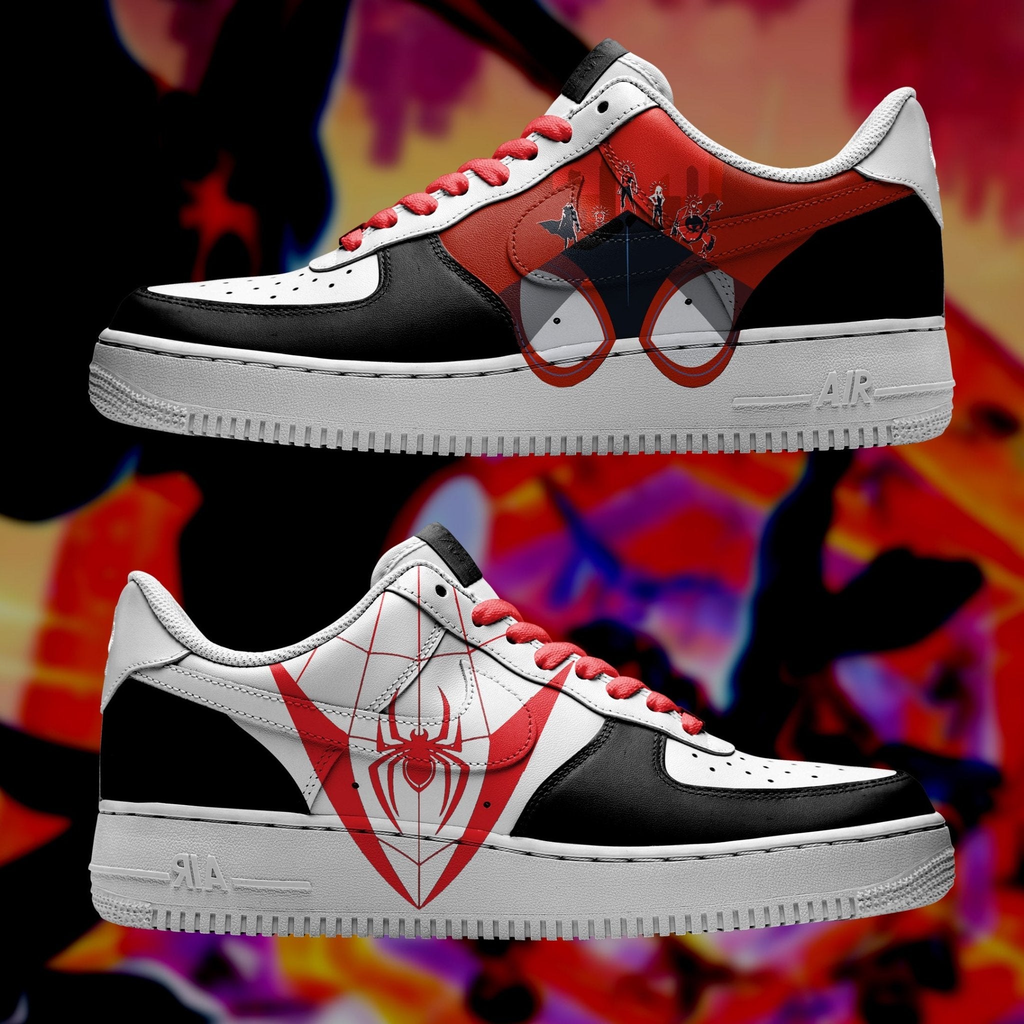 Spider Verse Nike Logo Air Force 1 Shoes Sneakers Special Gift For Men And Women