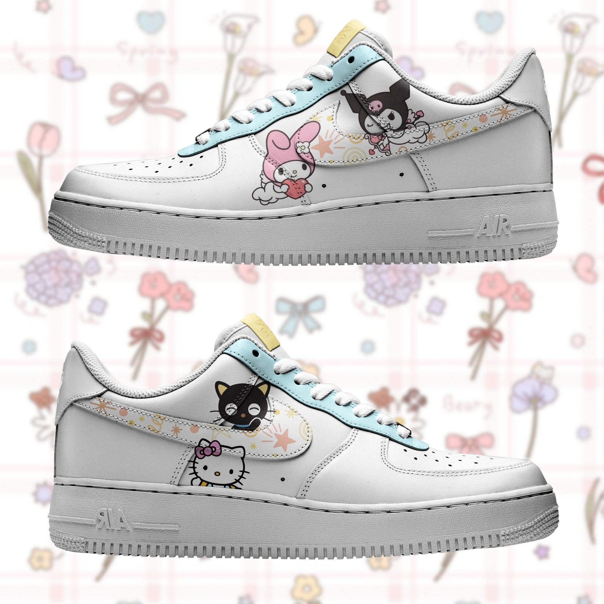 Sanrio Nike Logo Air Force 1 Shoes Sneakers Special Gift For Men And Women