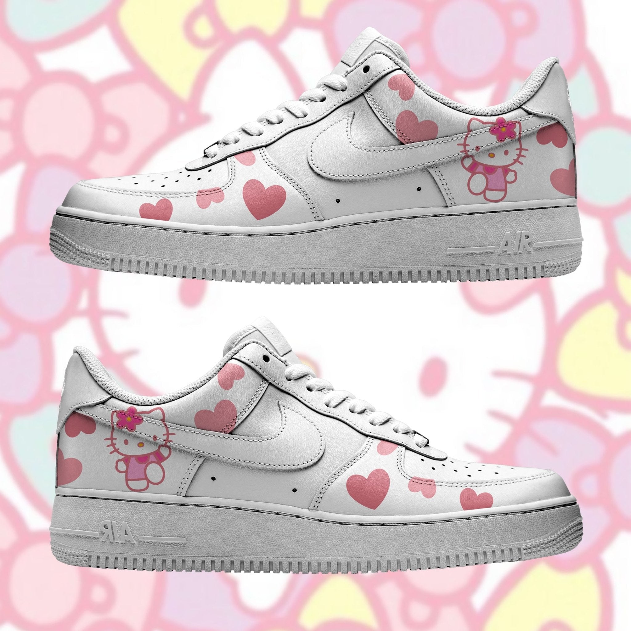 Hello Kitty Nike Logo Air Force 1 Shoes Sneakers Special Gift For Men And Women