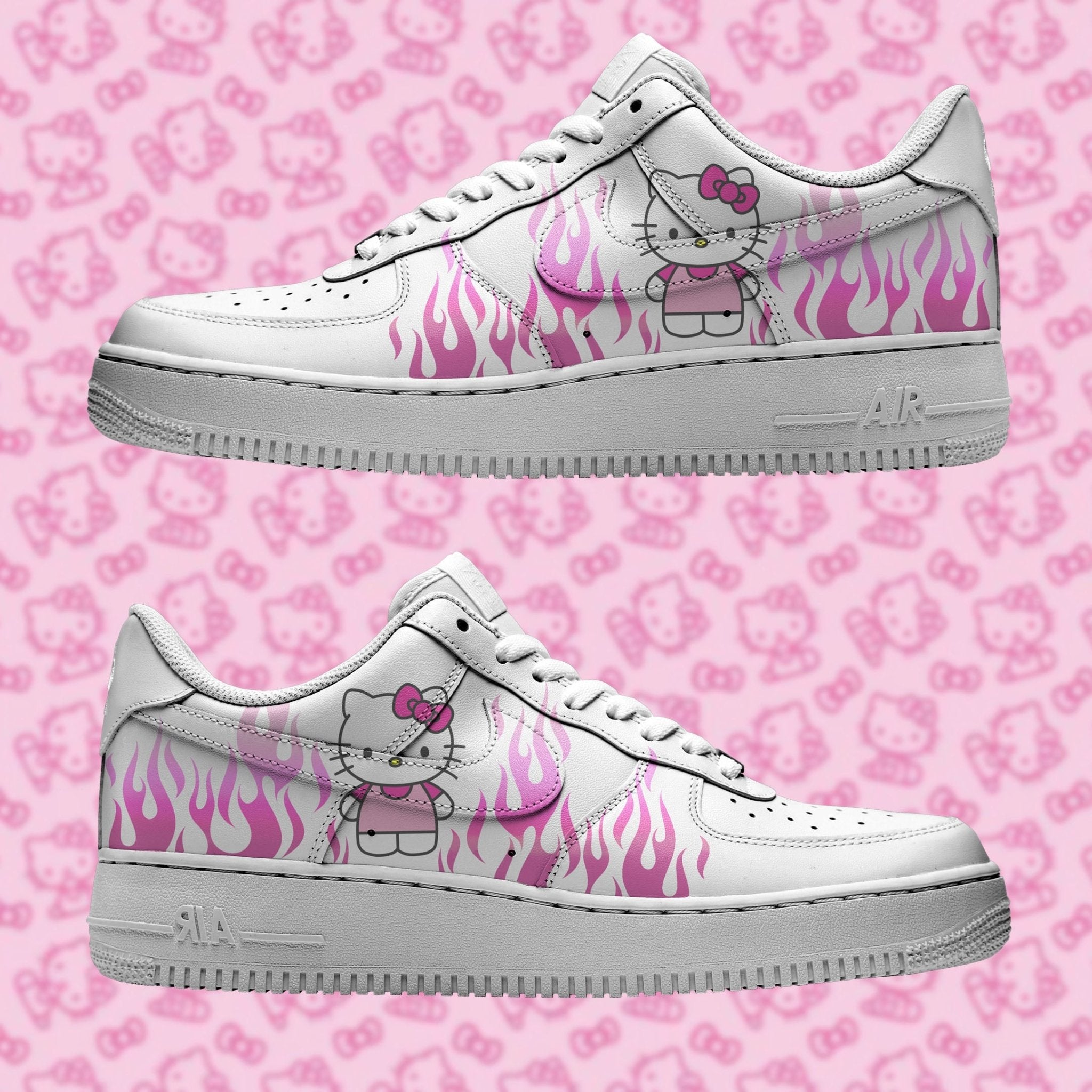Hello Kitty Llamas Nike Logo Air Force 1 Shoes Sneakers Special Gift For Men And Women