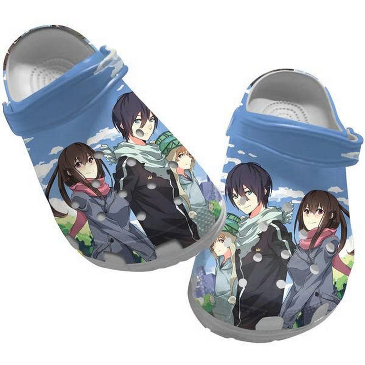 Anime Noragami Manga Yato Yukie And Hiyori In Autumn Custom Name Crocs For Men And Women