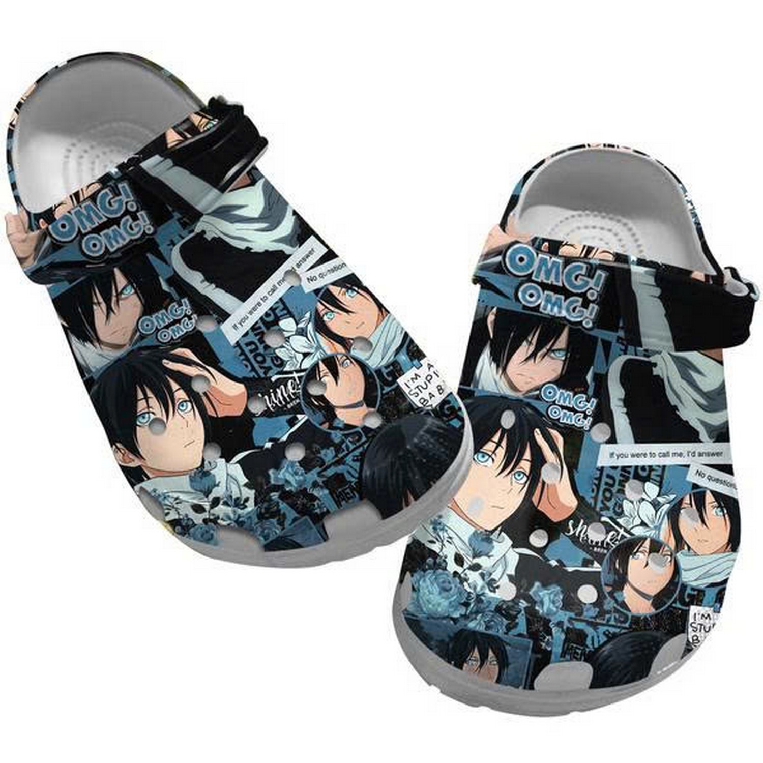 Anime Noragami Manga Blue Rose Omg Custom Name Crocs For Men And Women