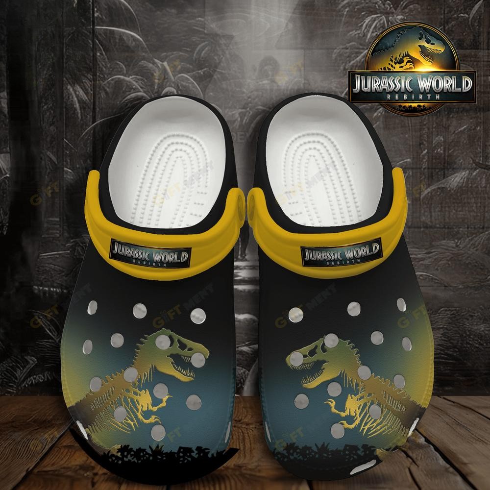 Jurassic World Yellow Crocs White Sole For Men And Women 