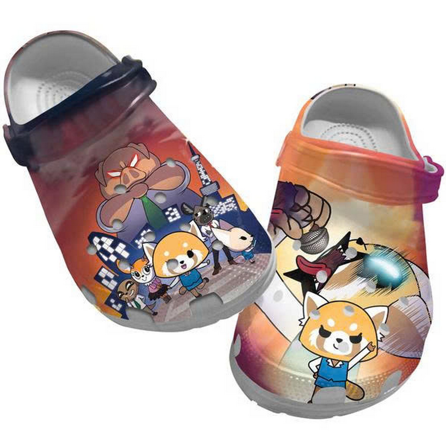 Aggrstsuko Mvie Anime Retsuko And Friends Singing Custom Name Crocs For Men And Women