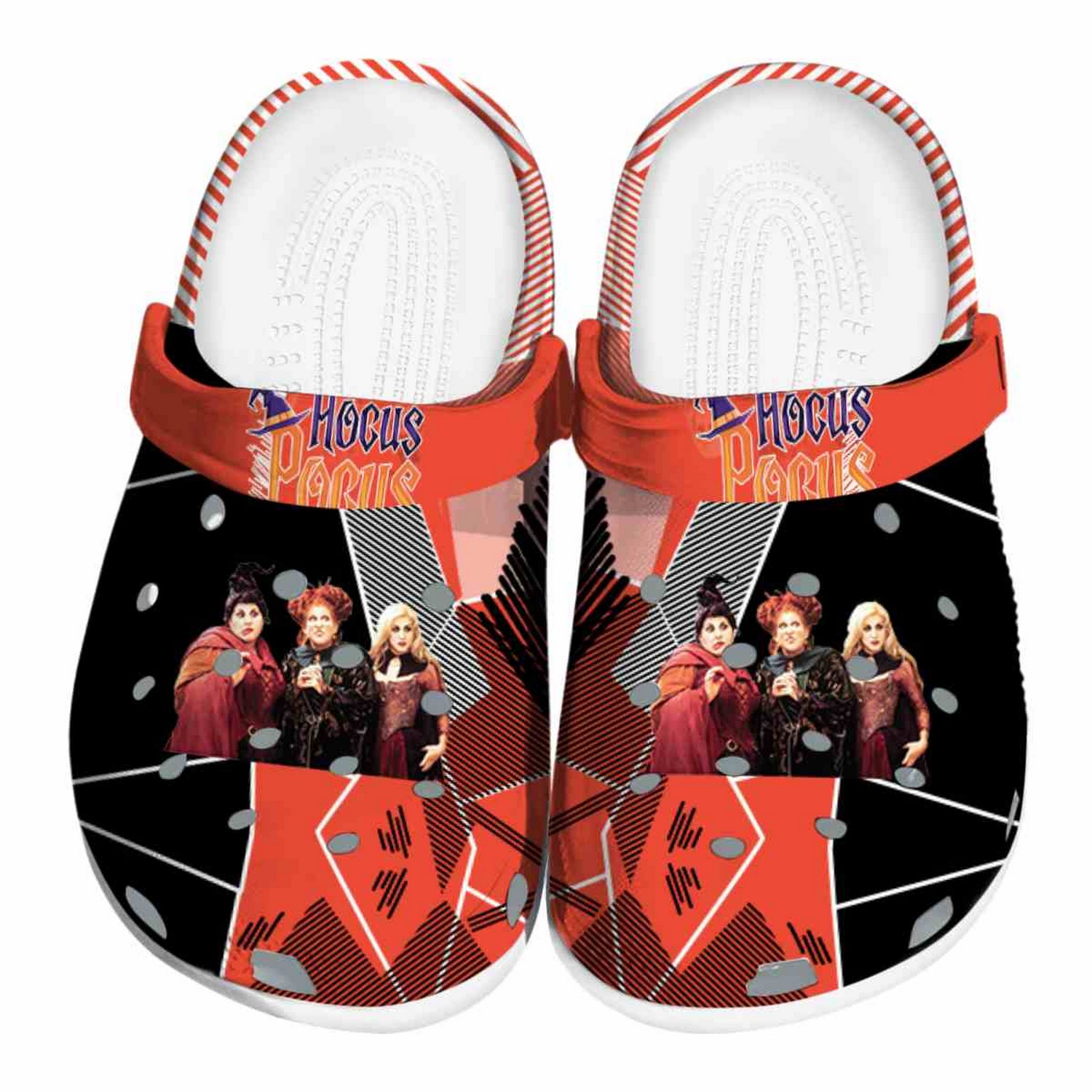 Hocus Pocus Geometric Background Crocs For Kids And Adults