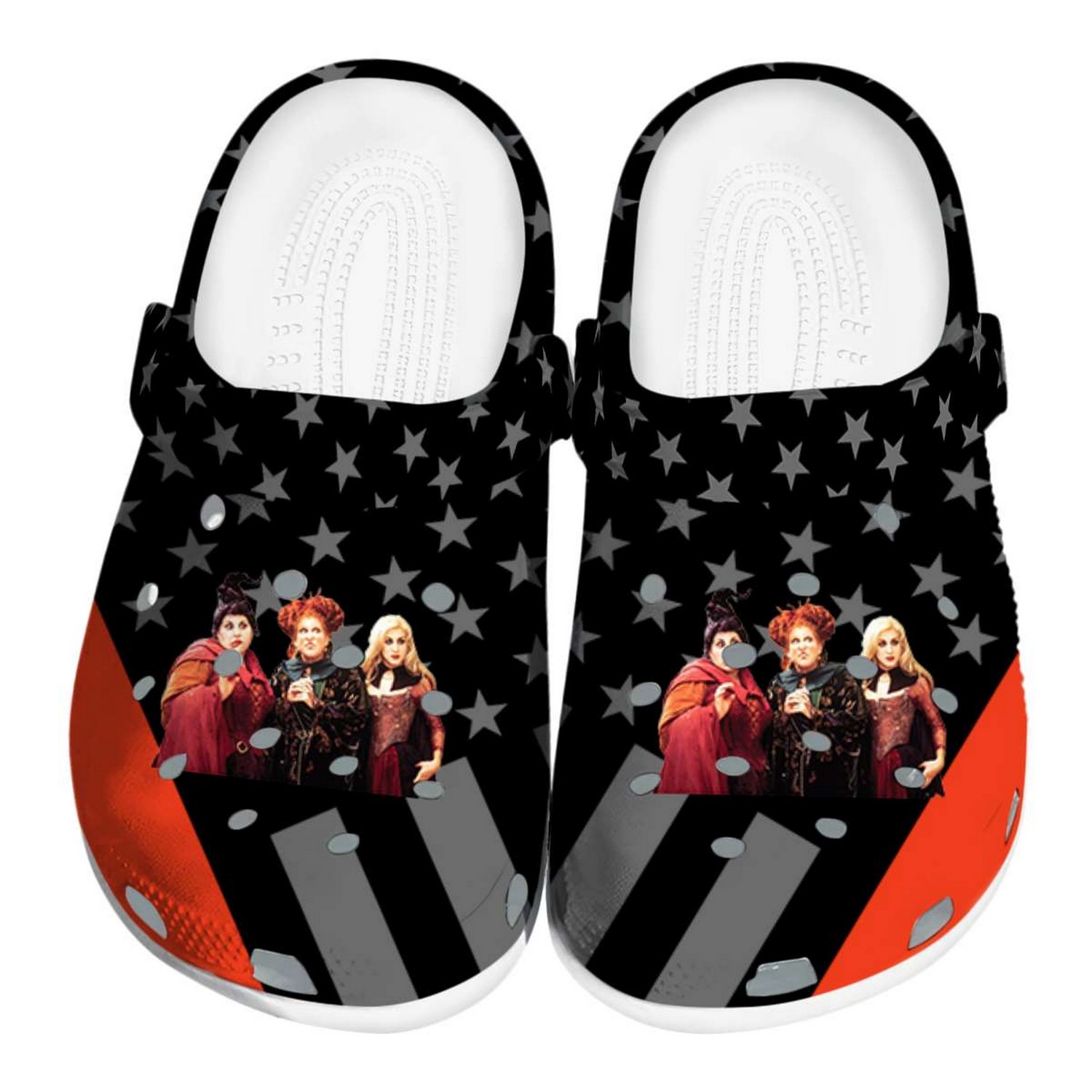 Hocus Pocus Stellar Stripes Theme Crocs For Kids And Adults