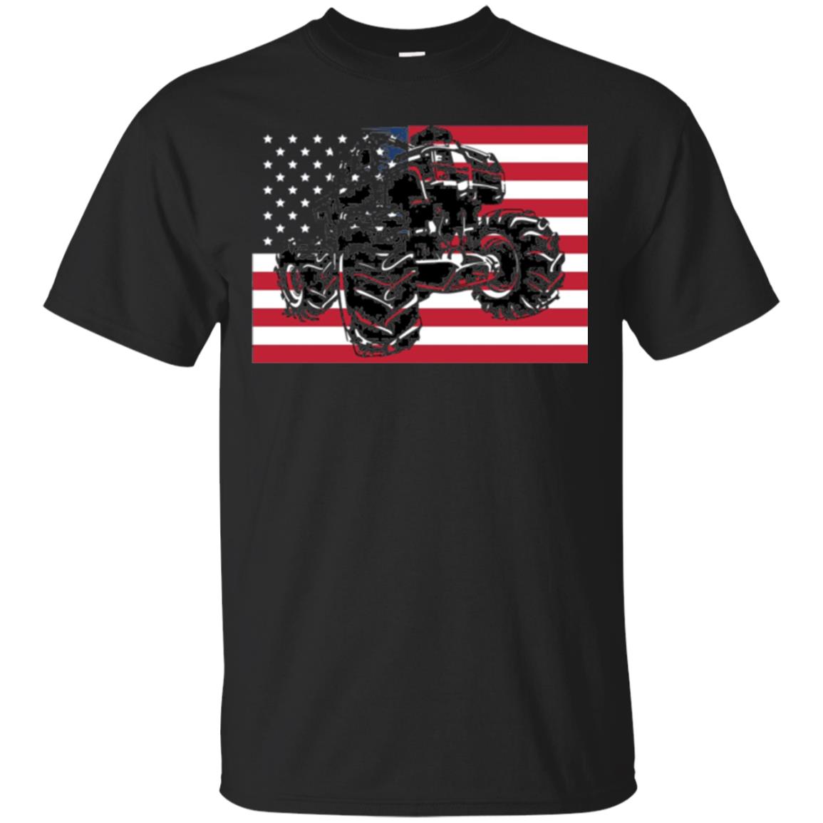 Trucking Lover T-Shirt Usa Flag Big Monster Truck