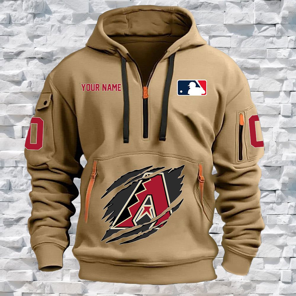 Arizona Diamondbacks MLB Personalized Quarter Zip Hoodie For Fan