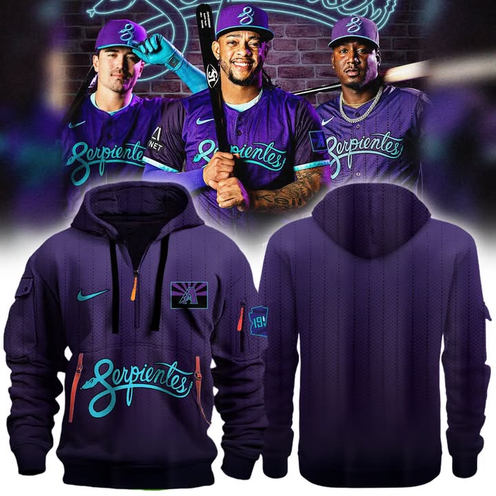 Arizona Diamondbacks 2025 City Connect Quarter Zip Hoodie Diamondbacks Merch Best Gift For Baseball Lover