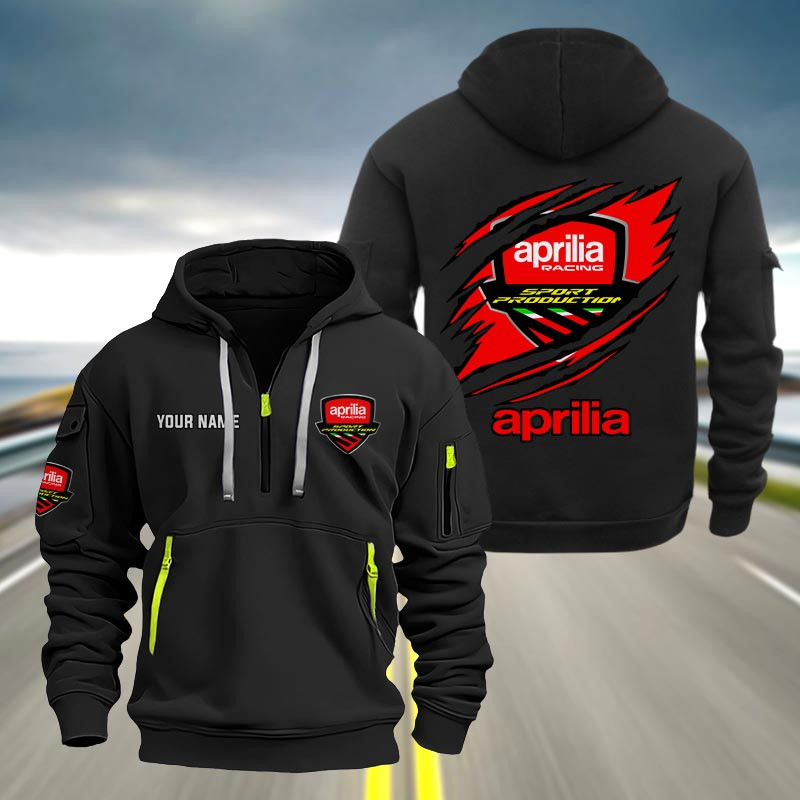 Aprilia Quarter Zip Heavy Hoodie