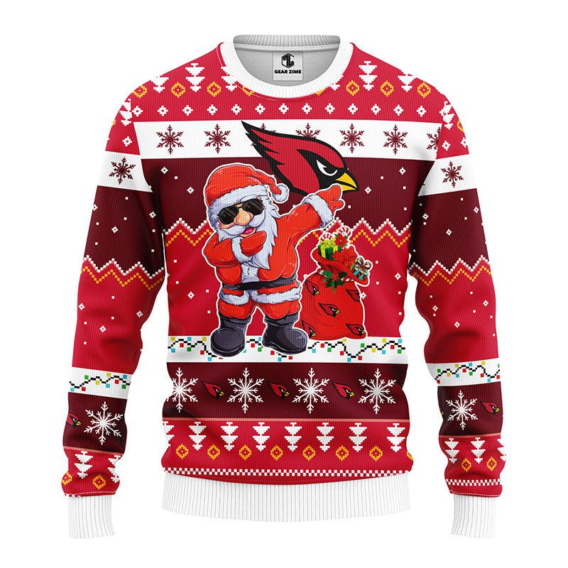 Arizona Cardinals NFL Dabbing Santa Claus Ugly Christmas Sweater