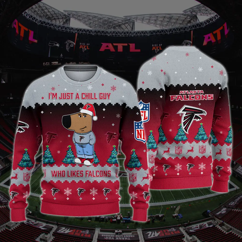 Atlanta Falcons NFL Im Just A Chill Guy Funny Ugly Sweater