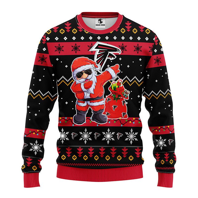 Atlanta Falcons NFL Dabbing Santa Claus Ugly Christmas Sweater