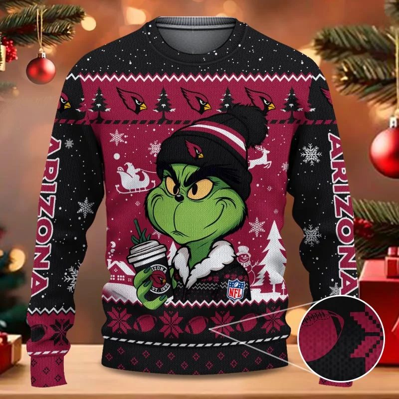 Arizona Cardinals NFL Grinch Stole Christmas Ugly Sweater WUC1032