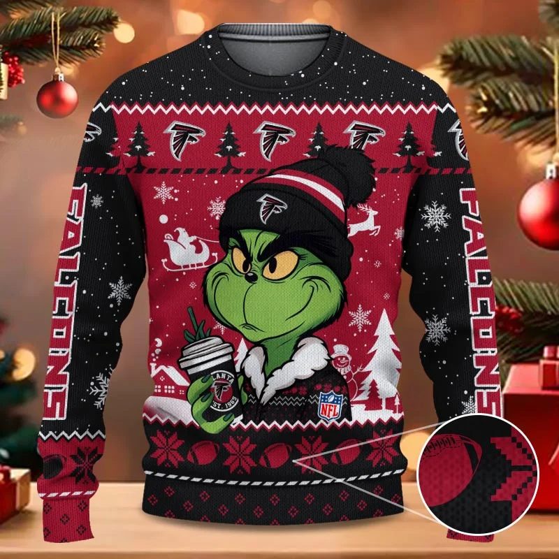Atlanta Falcons NFL Grinch Stole Christmas Ugly Sweater WUC1033