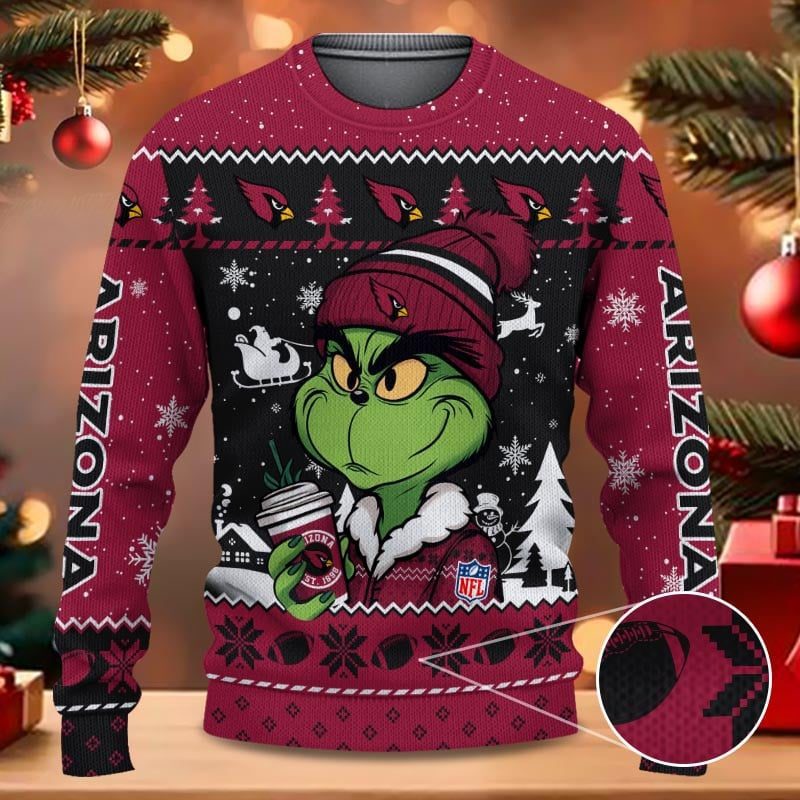 Arizona Cardinals NFL Grinch Stole Christmas Ugly Sweater WUC1000