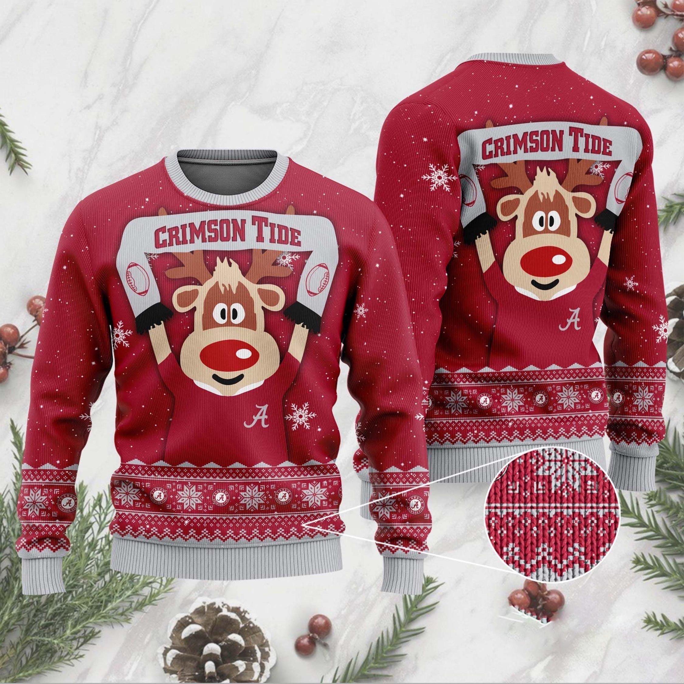 Alabama Crimson Tide Funny Christmas Ugly Sweater