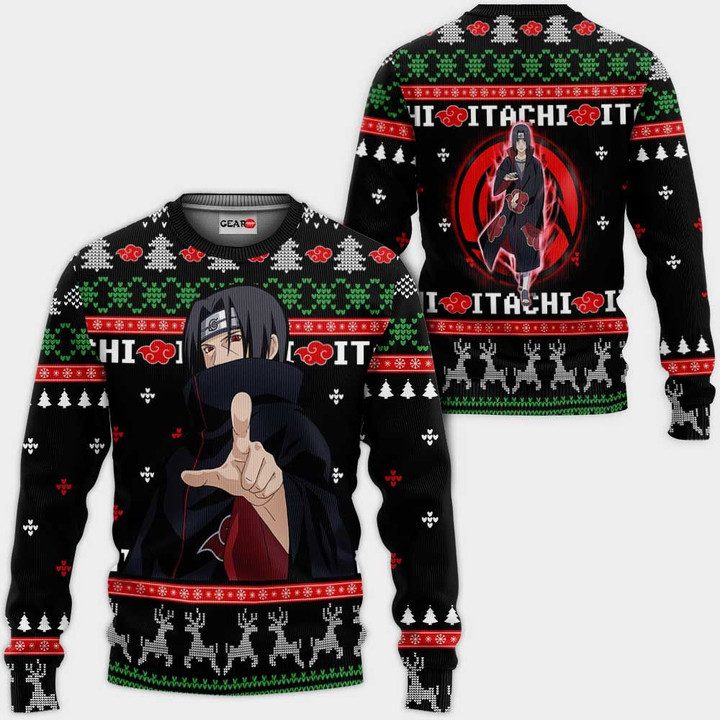 Akatsuki Itachi Ugly Christmas Sweater Pullover Hoodie Custom Xmas Gifts