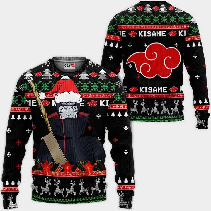 Akatsuki Kisame Ugly Christmas Sweater Pullover Hoodie Custom Xmas Gifts