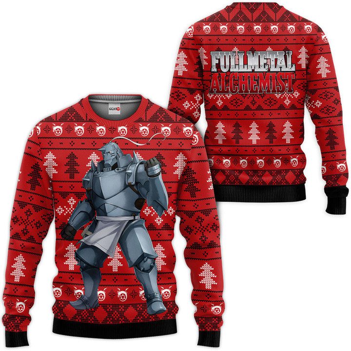 Alphonse Elric Ugly Christmas Sweater Pullover Hoodie Custom
