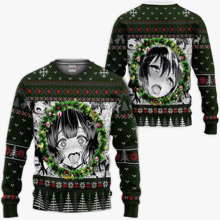 Ahegao Custom Ugly Christmas Sweater Pullover Hoodie HA2508