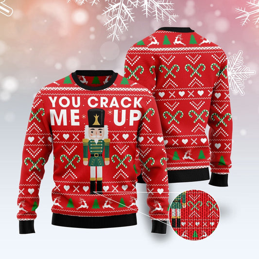 Awesome Nutcracker You Crack Me Up Ugly Xmas Sweater For women